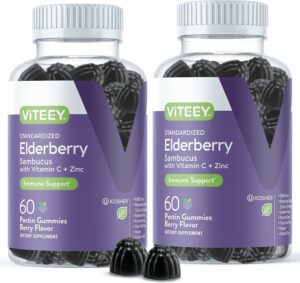 This image shows the best elderberry gummies for improving your immune system. Yarrow Hills Essentials uses herbal and plant remedies to heal the mind, body and spirit.